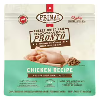 Primal 脫水凍乾狗糧 - 完整均衡雞肉配方 16oz