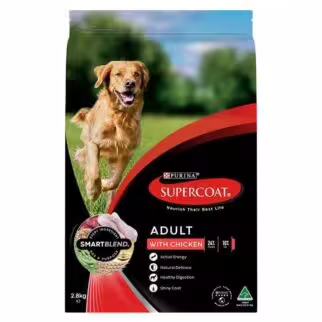 Purina Supercoat Smartblend Dog Food - Chicken 7kg - EXP 31-07-2027 (Damaged Bag - Resealed)