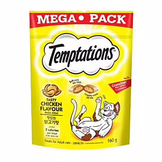 Temptations 超量裝 貓小食 -  火烤嫩雞肉味 160g