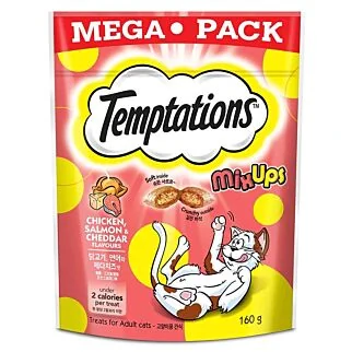 Temptations 超量裝 貓小食 - 雞肉三文魚芝士味 160g