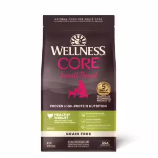 Wellness CORE 無穀物狗乾糧 - 小型犬 - 健康體重 - 火雞和雞配方 4lb 