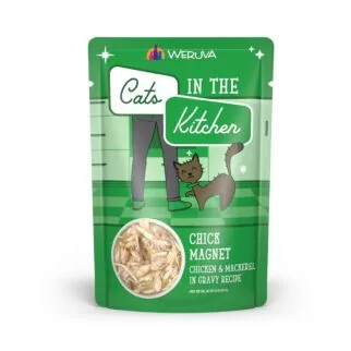 Weruva Cat Pouch - Cats in the Kitchen - Chick Magnet - Chicken & Mackerel in Gravy 3oz | 85g