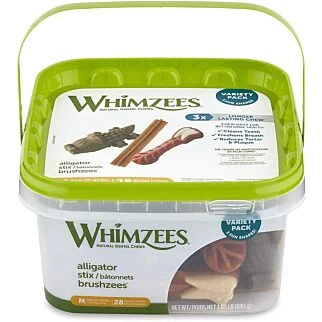 Whimzees狗小食 - 混合潔齒骨 - 中型犬 - 中碼 28件 | 840g