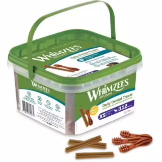 Whimzees Dog Dental Treat - Variety Box - Extra Small (5-15lbs) 112pcs | 840g