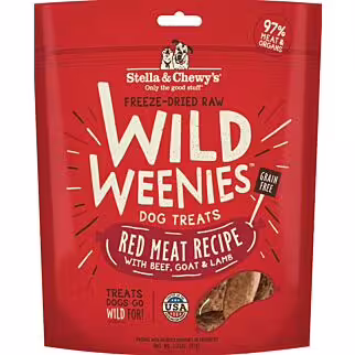 Stella & Chewys Dog Treat - Wild Weenies - Freeze Dried Red Meat 3.25oz