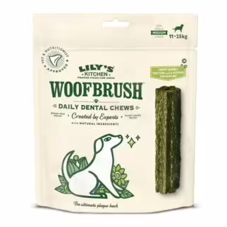 Lilys Kitchen Dog Dental Treat - Woofbrush Gut Health - Medium 196g | 7pcs