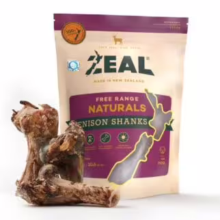 Zeal Dog Treat - Natural Venison Shanks 300g