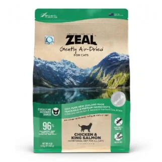 Zeal 天然貓糧 - 風乾雞肉及王帝三文魚 320g