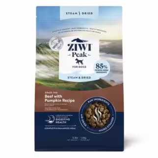 Ziwipeak Dog Food - Steam & Dried - Grain Free Beef with Pumpkin 3.2kg