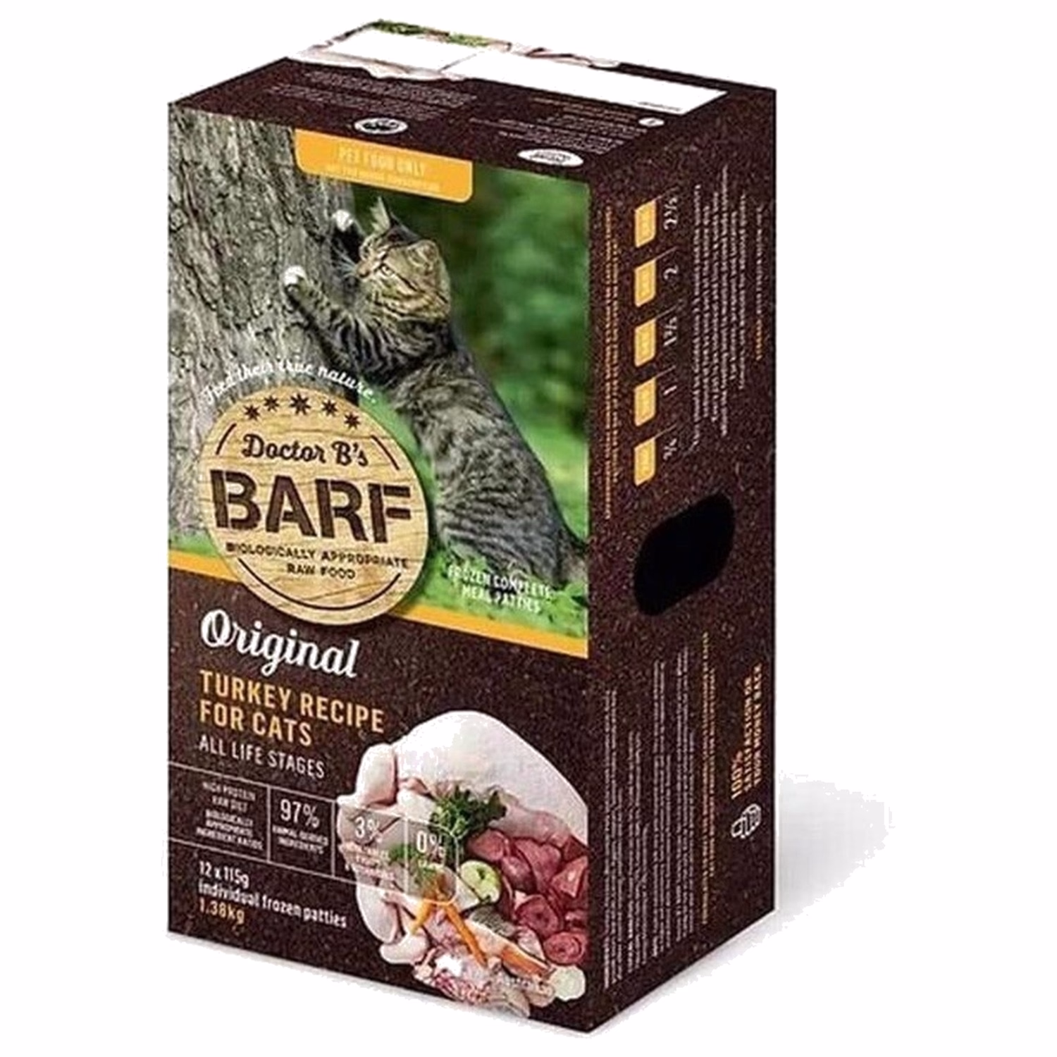 Dr.B's BARF 急凍生肉貓糧 - 火雞配方 1.38kg