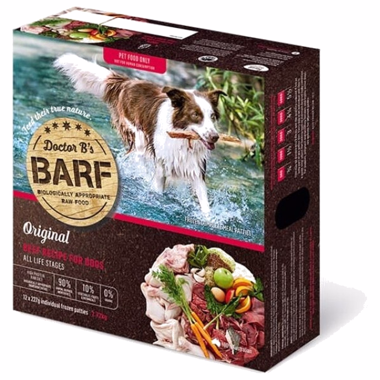 Dr.B's BARF 急凍生肉狗糧 - 牛肉蔬菜配方 2.72kg