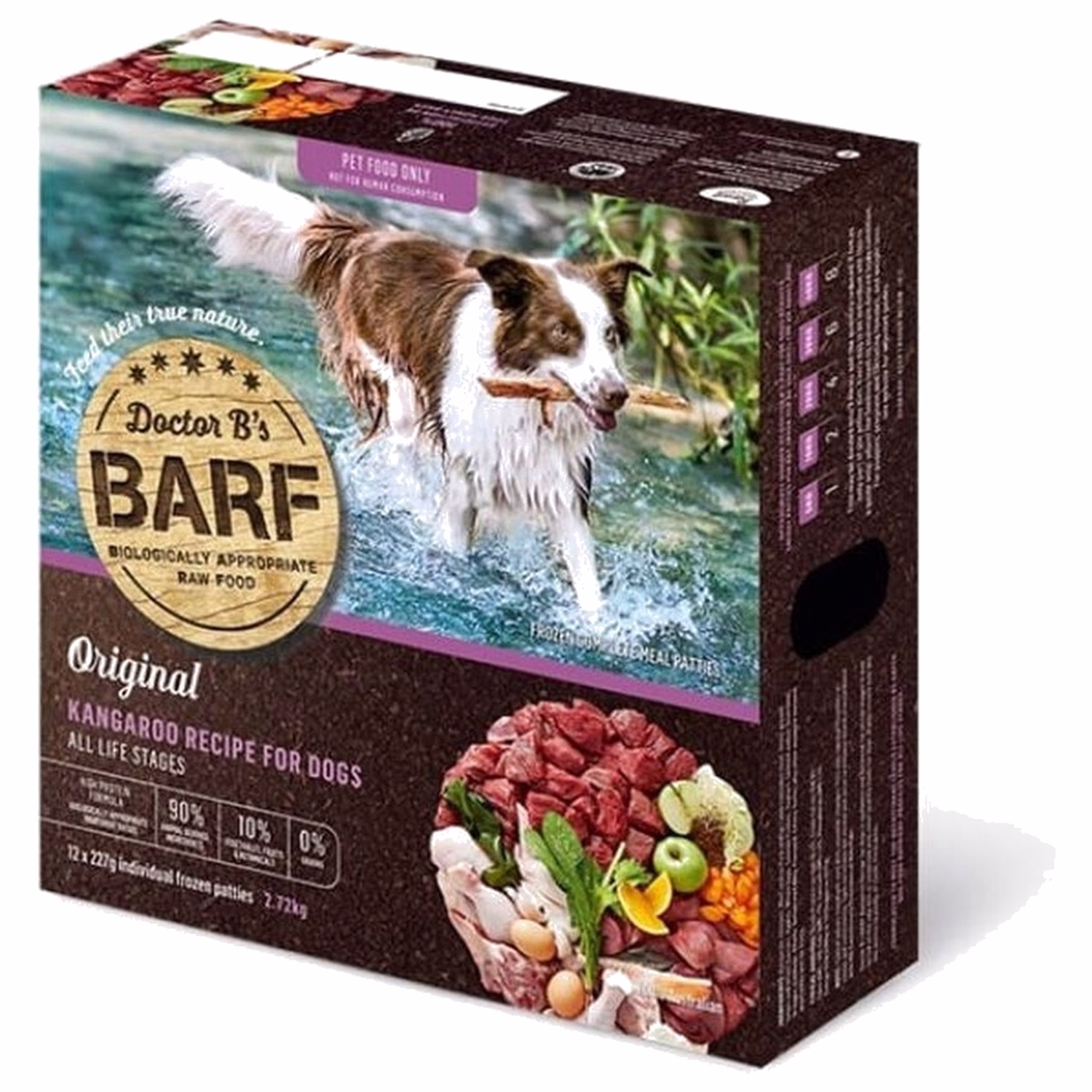 Dr.B's BARF Dog Frozen Food - Kangaroo 2.72kg (12 x 227g)