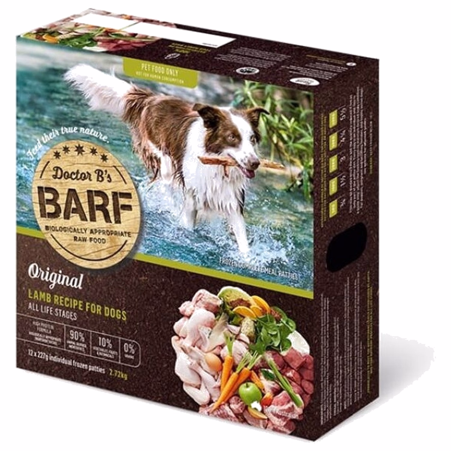 Dr.B's BARF 急凍生肉狗糧 - 羊肉蔬菜配方 2.72kg