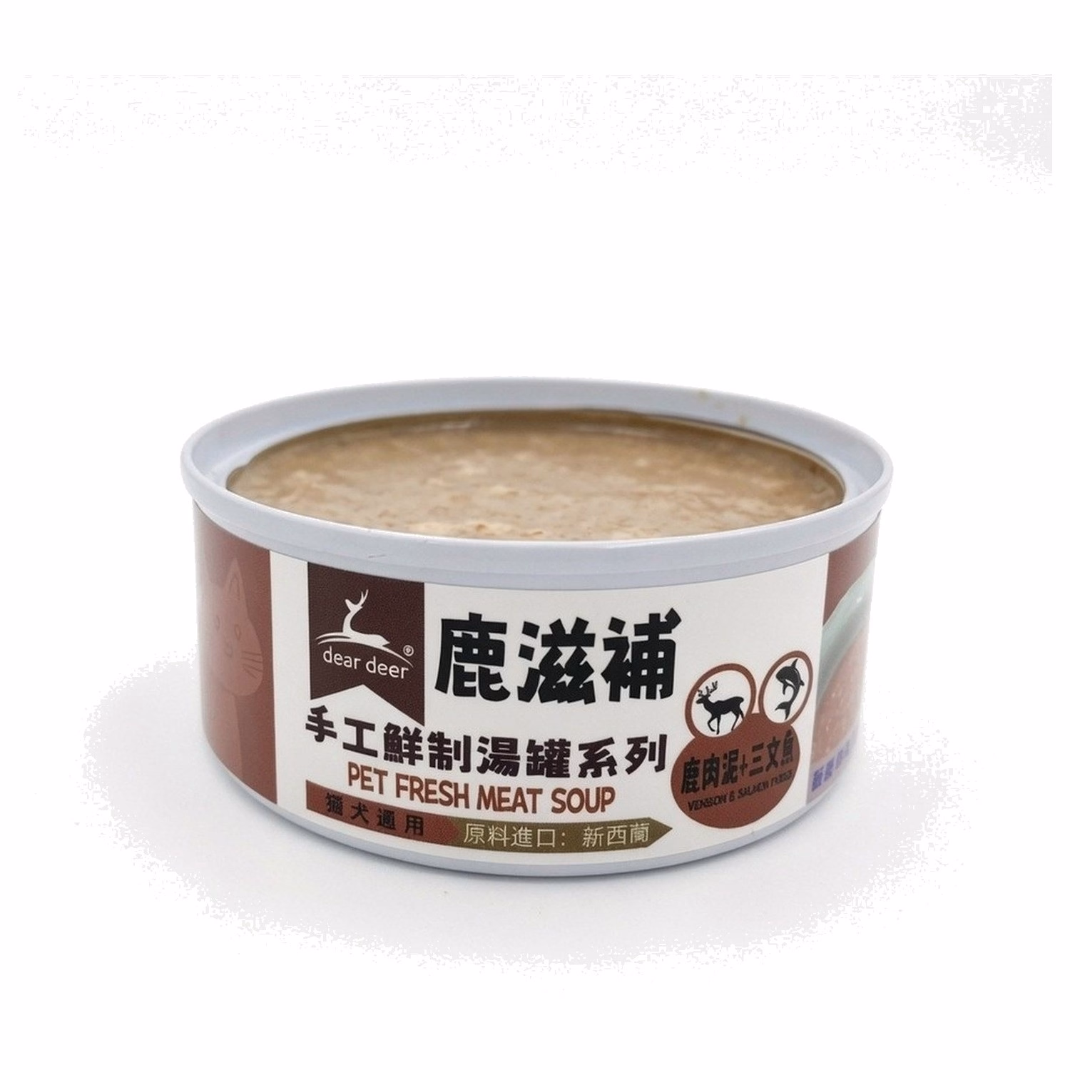 dear deer 鹿滋補寵物鮮食湯罐 - 鹿肉泥+三文魚 (貓犬適用) 100g
