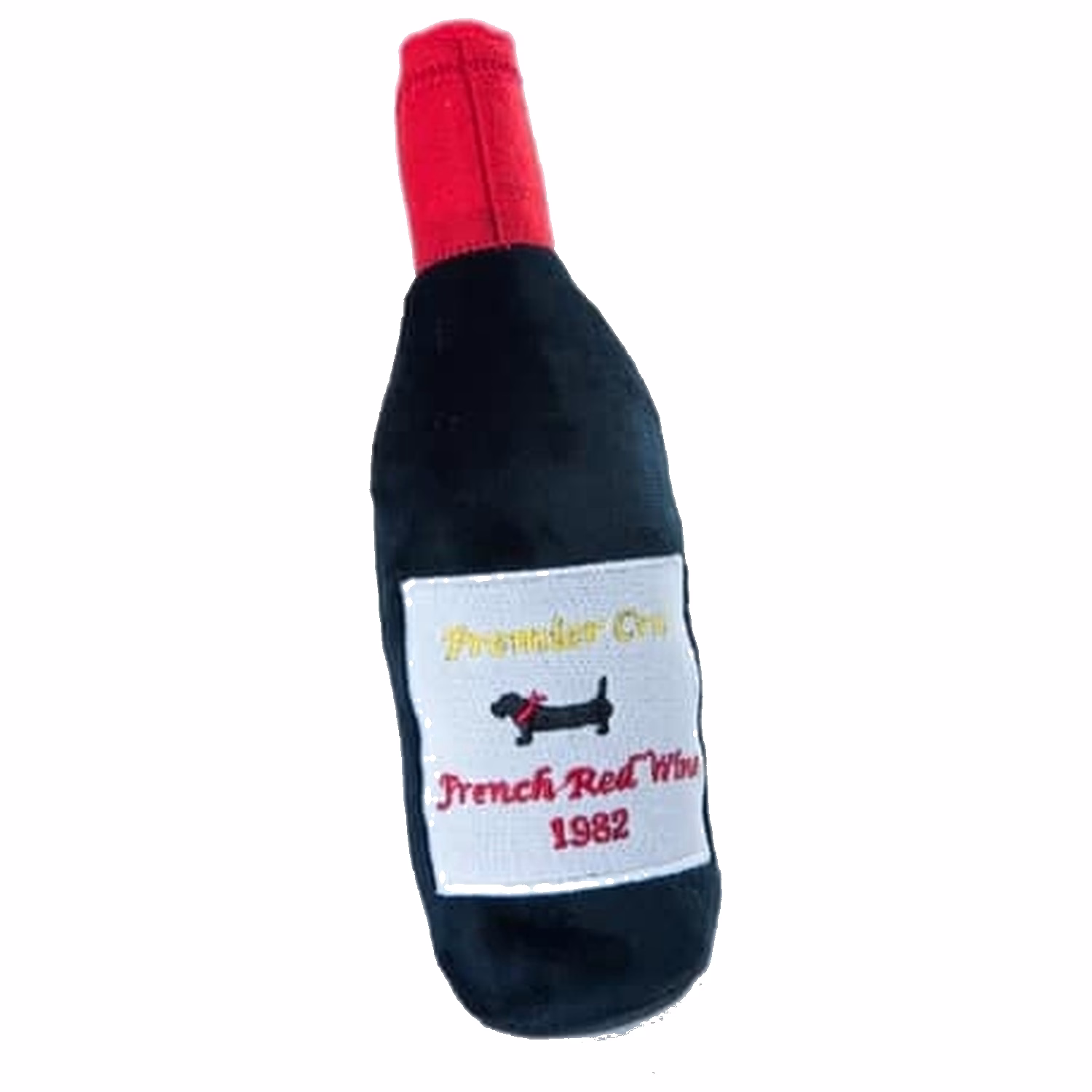 Doggie Goodie 狗狗毛絨發聲玩具 - 紅酒