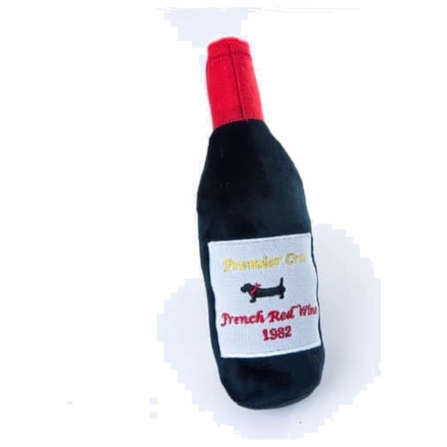 Doggie Goodie 狗狗毛絨發聲玩具 - 紅酒