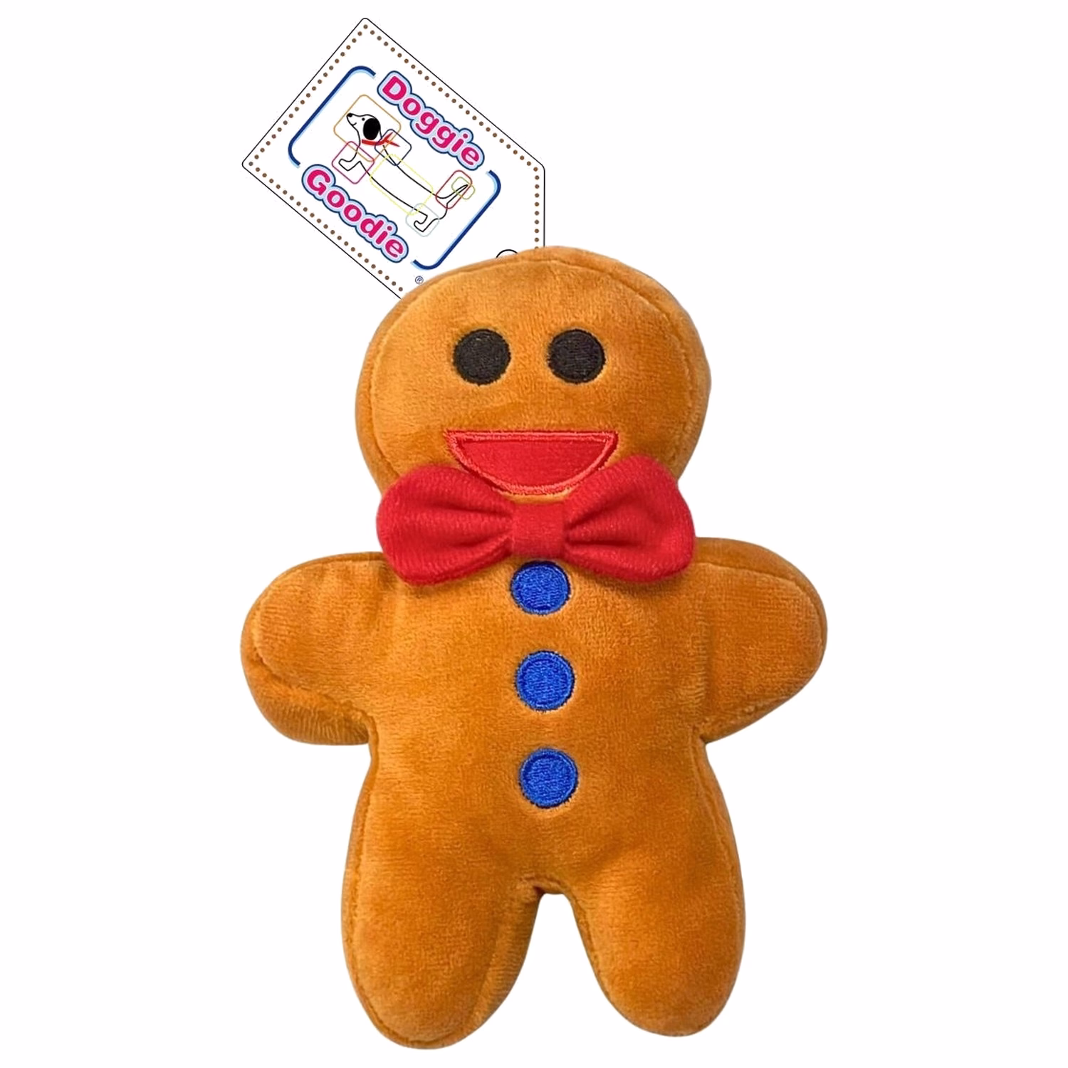 Doggie Goodie Dog Plush Toy With Squeaker - Gingerbread Baby