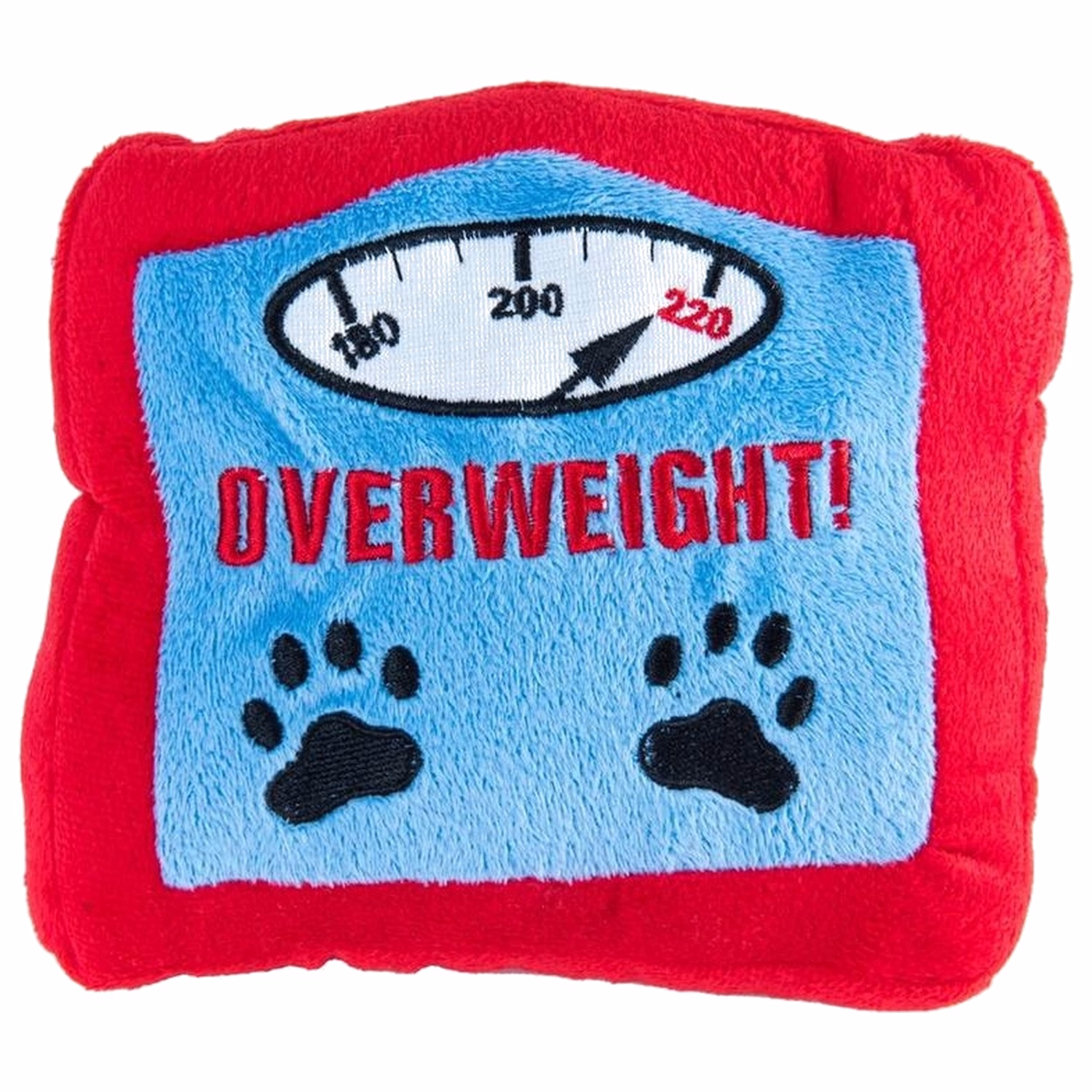 Doggie Goodie Dog Plush Toy With Squeaker - Im So Overweight Scale