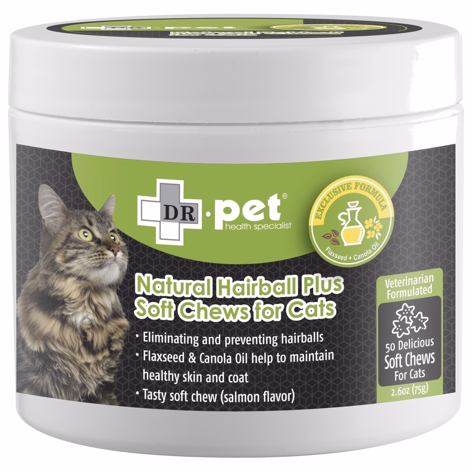 DR. pet 去毛球天然肉粒 - 減少毛球促進光澤毛髮 (貓咪專用) 50粒