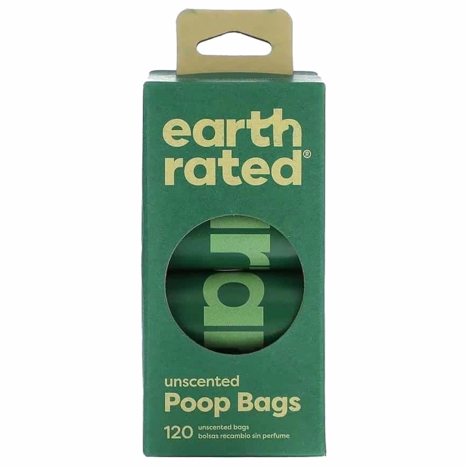 earth rated Dog 120 Poop Bags Refill - Unscented (15 Bags x 8 Rolls)