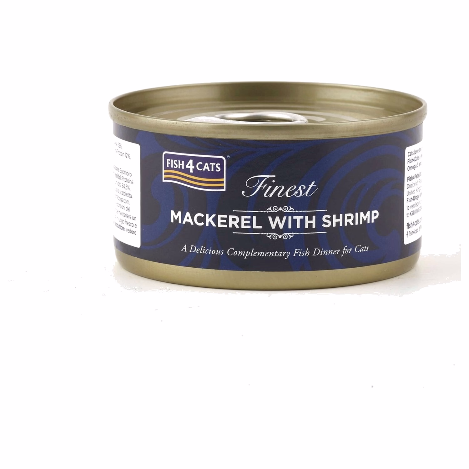 Fish4Cats Can Food - Finest Mackerel With Shrimp 70g