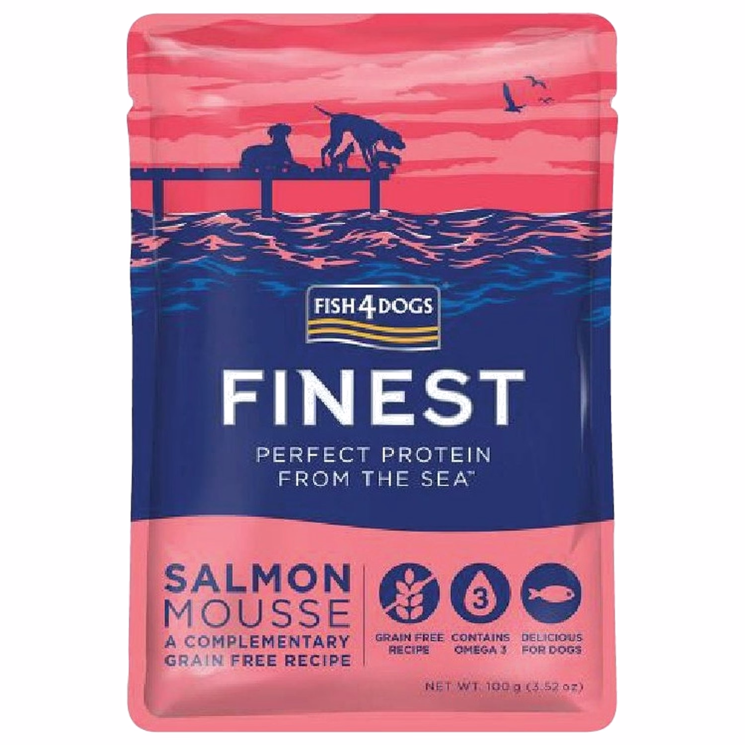 Fish4Dogs Finest 無麩質海澡精華慕思 - 三文魚配方 (100g)