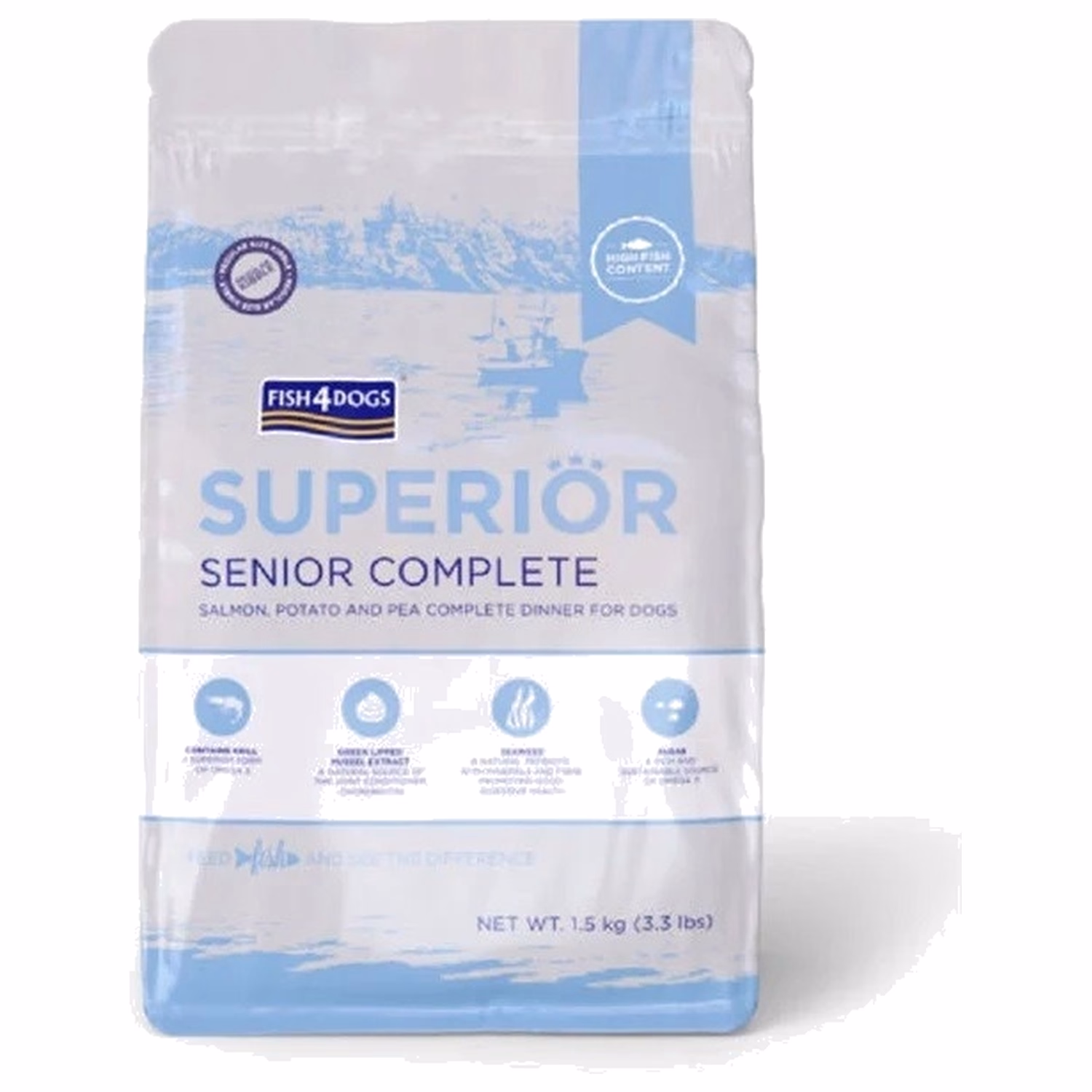 Fish4Dogs Superior Grain Free Weight Control & Senior Dog Food - Regular Bite - Salmon
