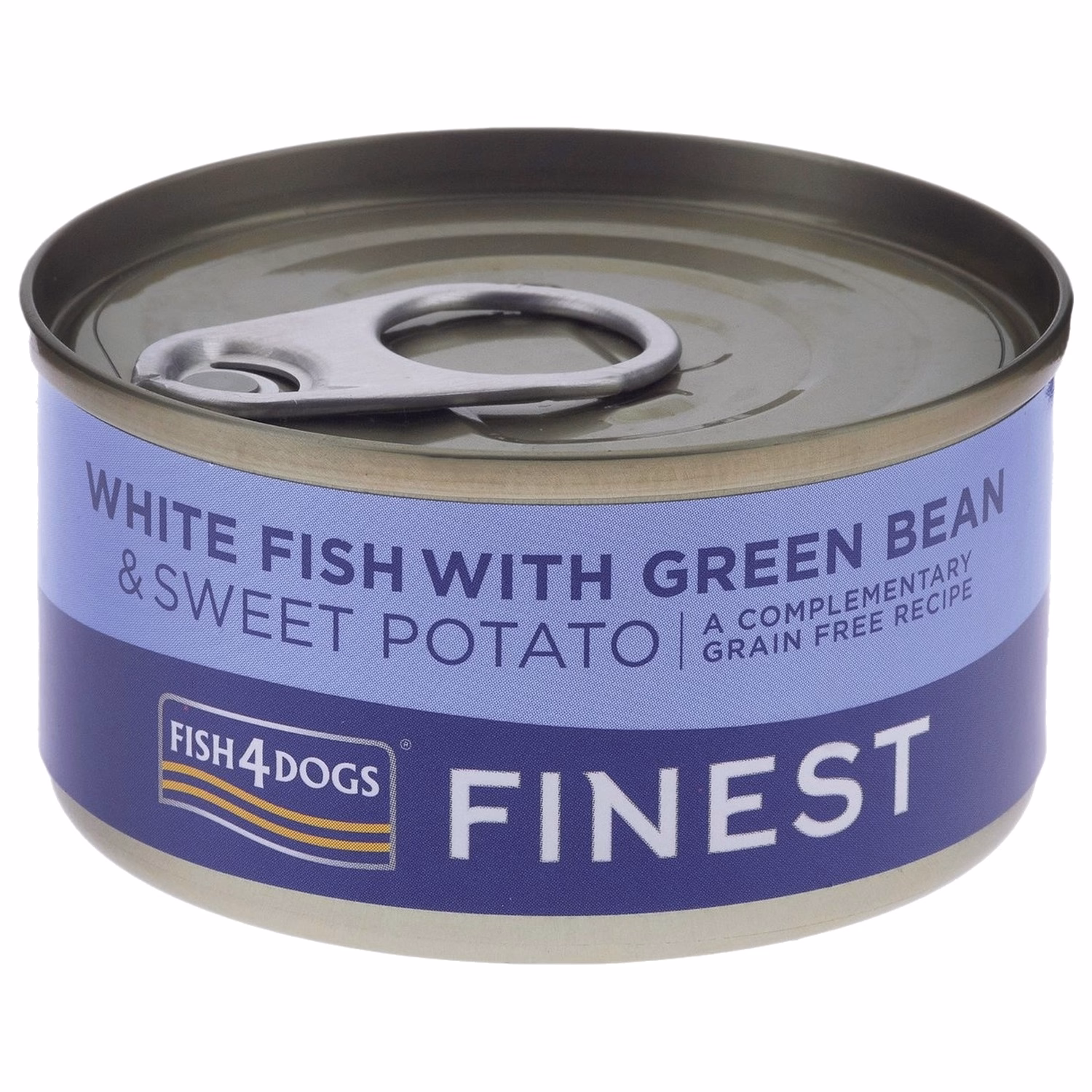 Fish4Dogs Dog Wet Food - Finest White Fish With Green Bean & Sweet Potato 85g