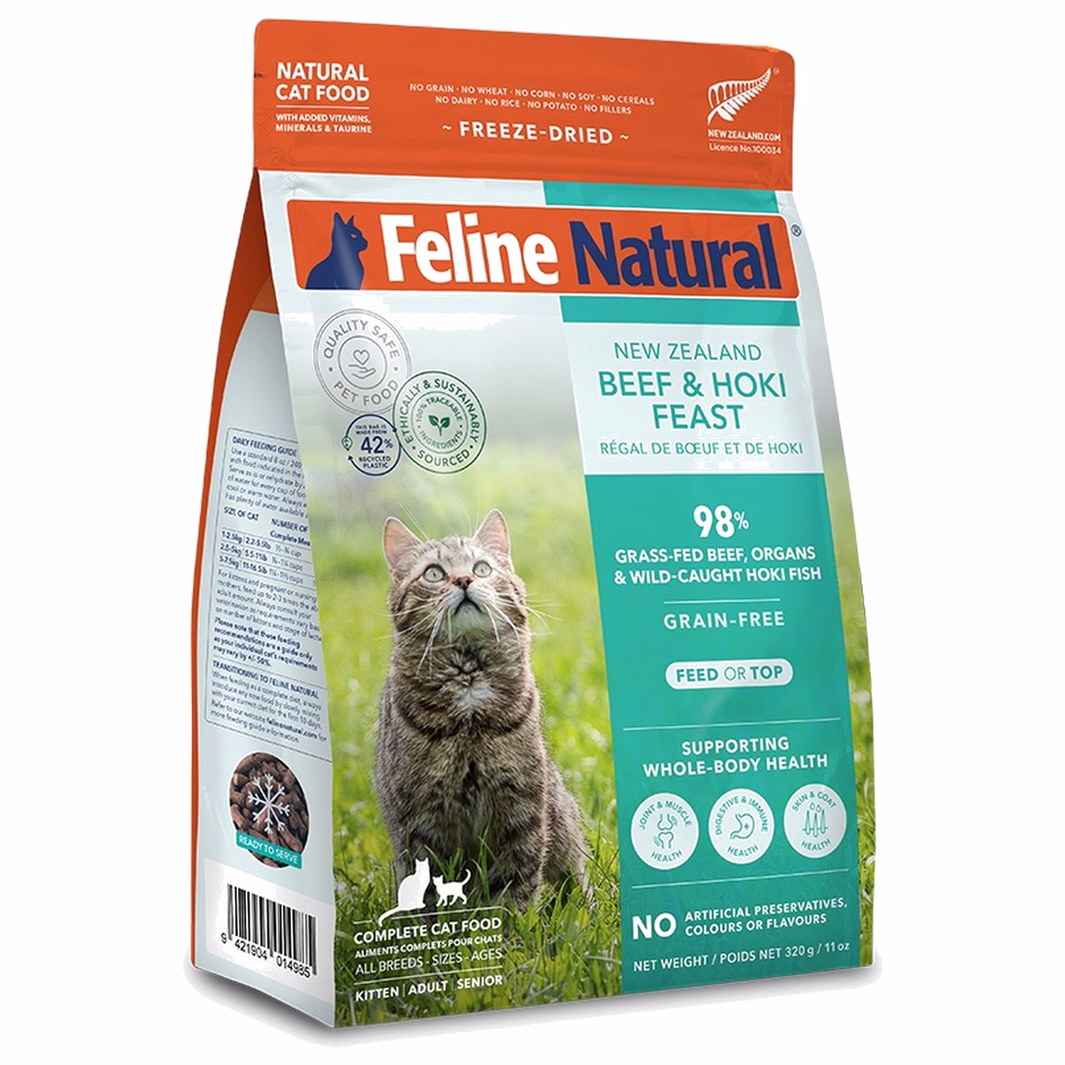 Feline Natural Freeze Dried Cat Food - Beef & Hoki Feast