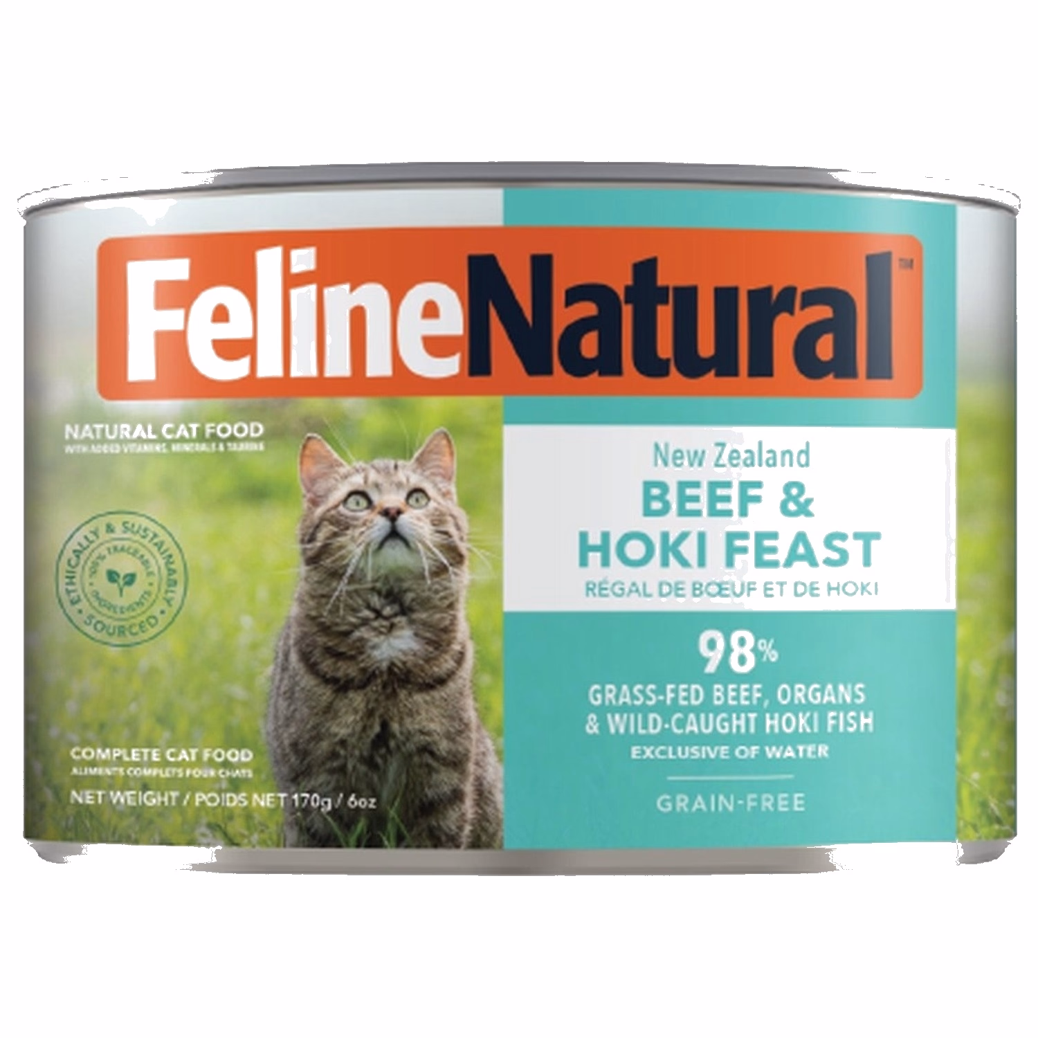 Feline Natural Cat Can Food - Beef & Hoki