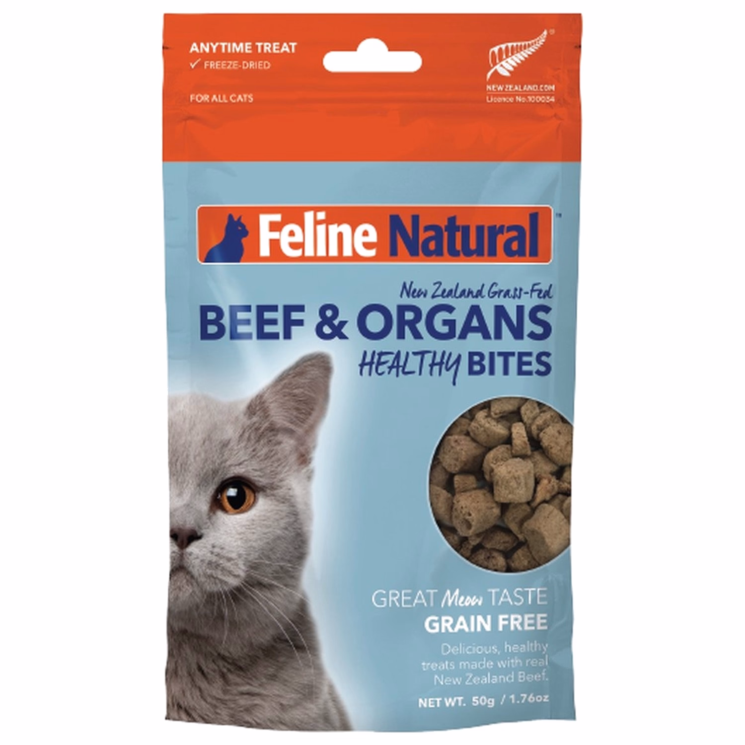 Feline Natural健康貓小食 - 凍乾脫水牛肉粒 50g