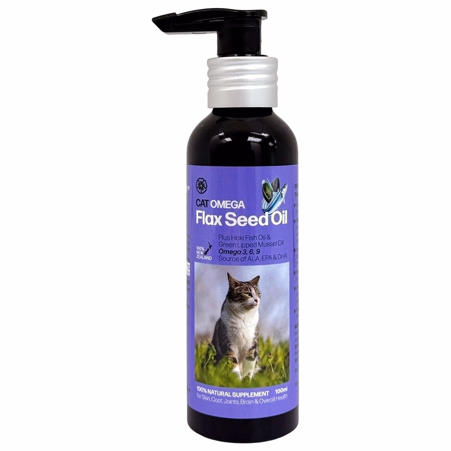 Fourflax Cat Omega - Flaxseed, Hoki & Green Lipped Mussel Oil 100ml