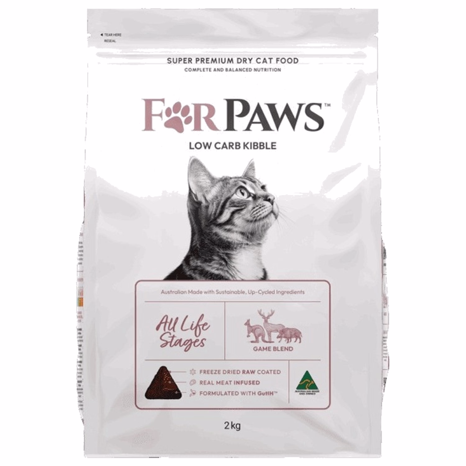 For Paws 澳洲賦寶貓乾糧 - 低碳森林配方 - 袋鼠+野豬+鹿 2kg