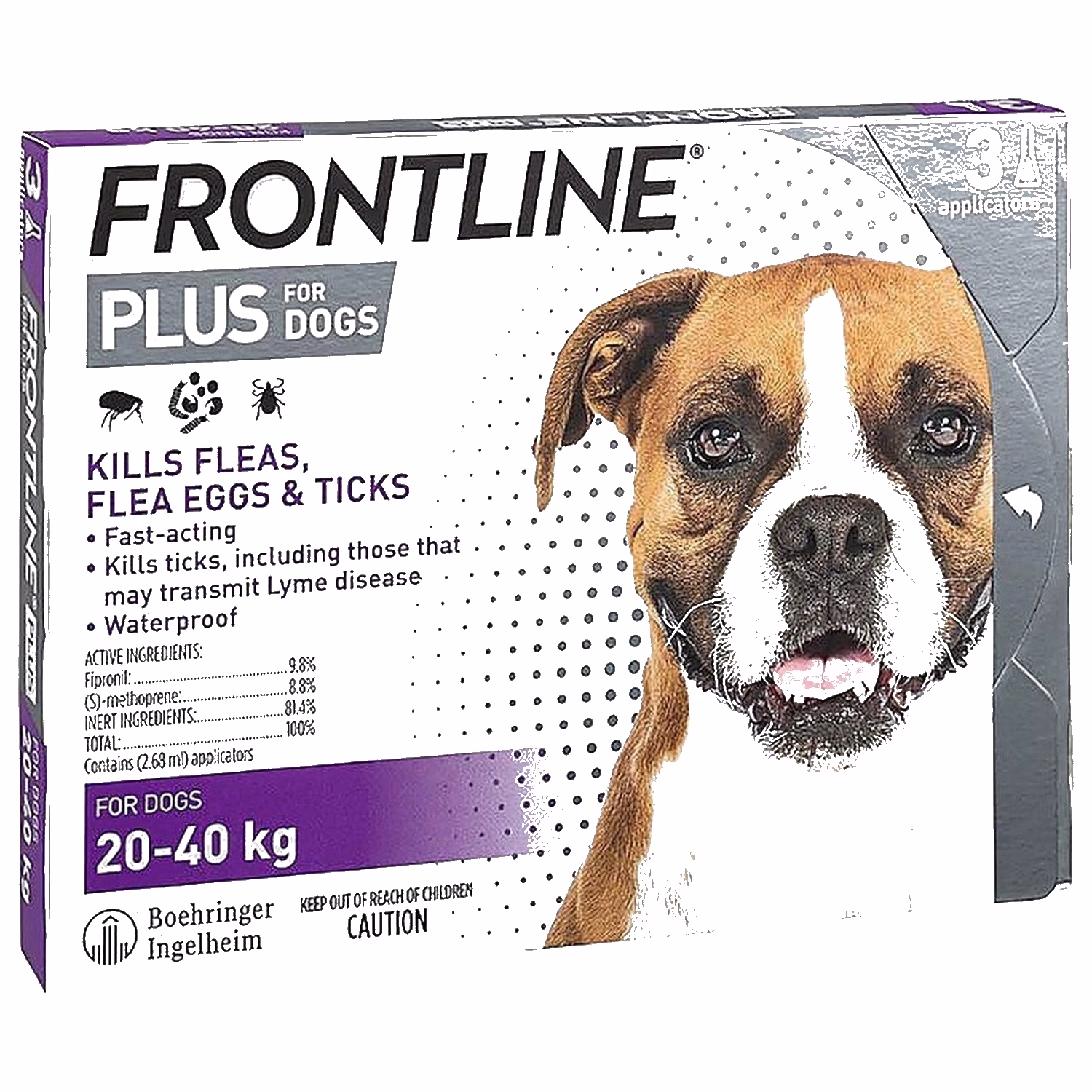 Frontline Plus狗隻專用(大型犬)殺蟲滴劑 (適合8週齡或以上 及 20-40kg) - 3支裝