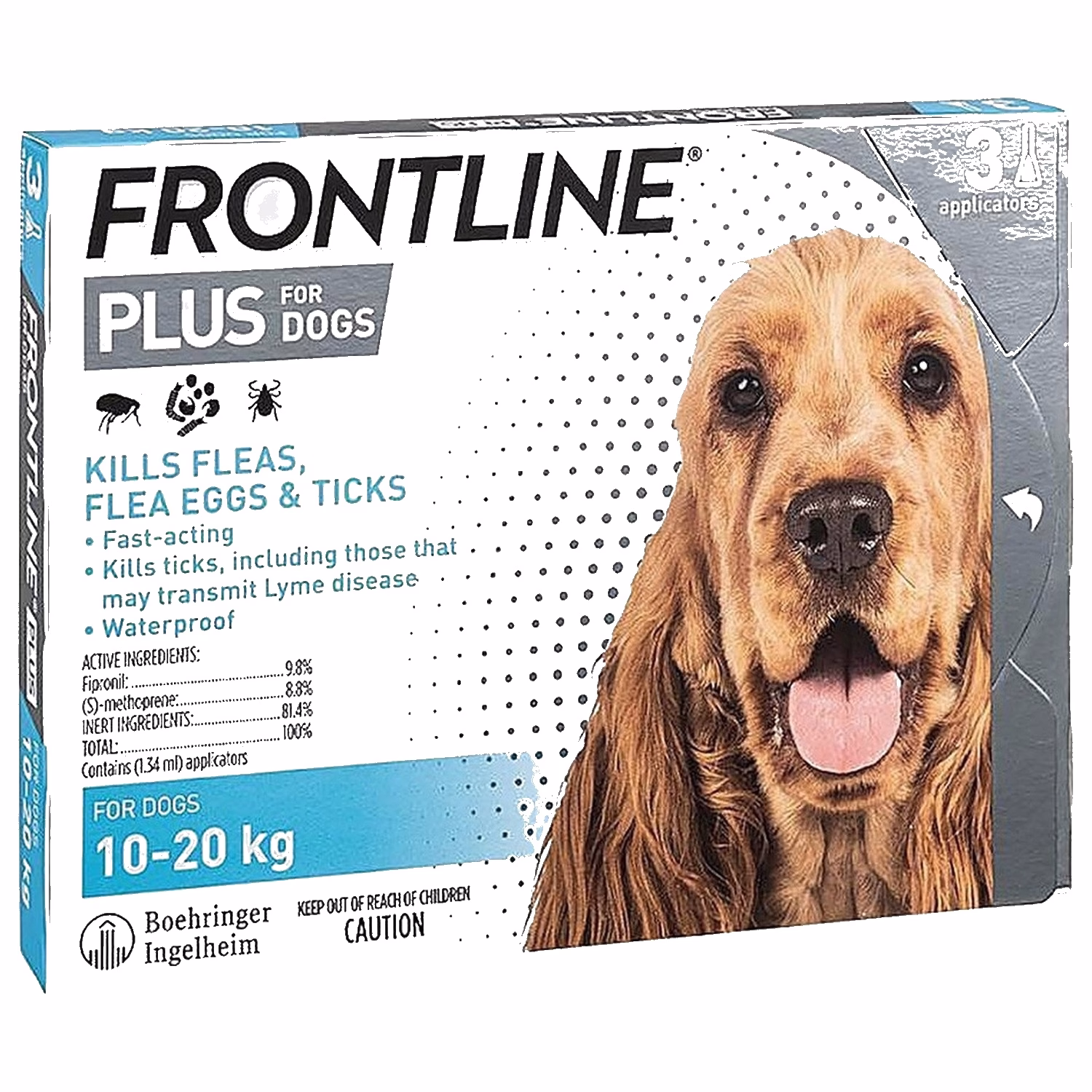 Frontline Plus狗隻專用(中型犬)殺蟲滴劑 (適合8週齡或以上 及 10-20kg) - 3支裝