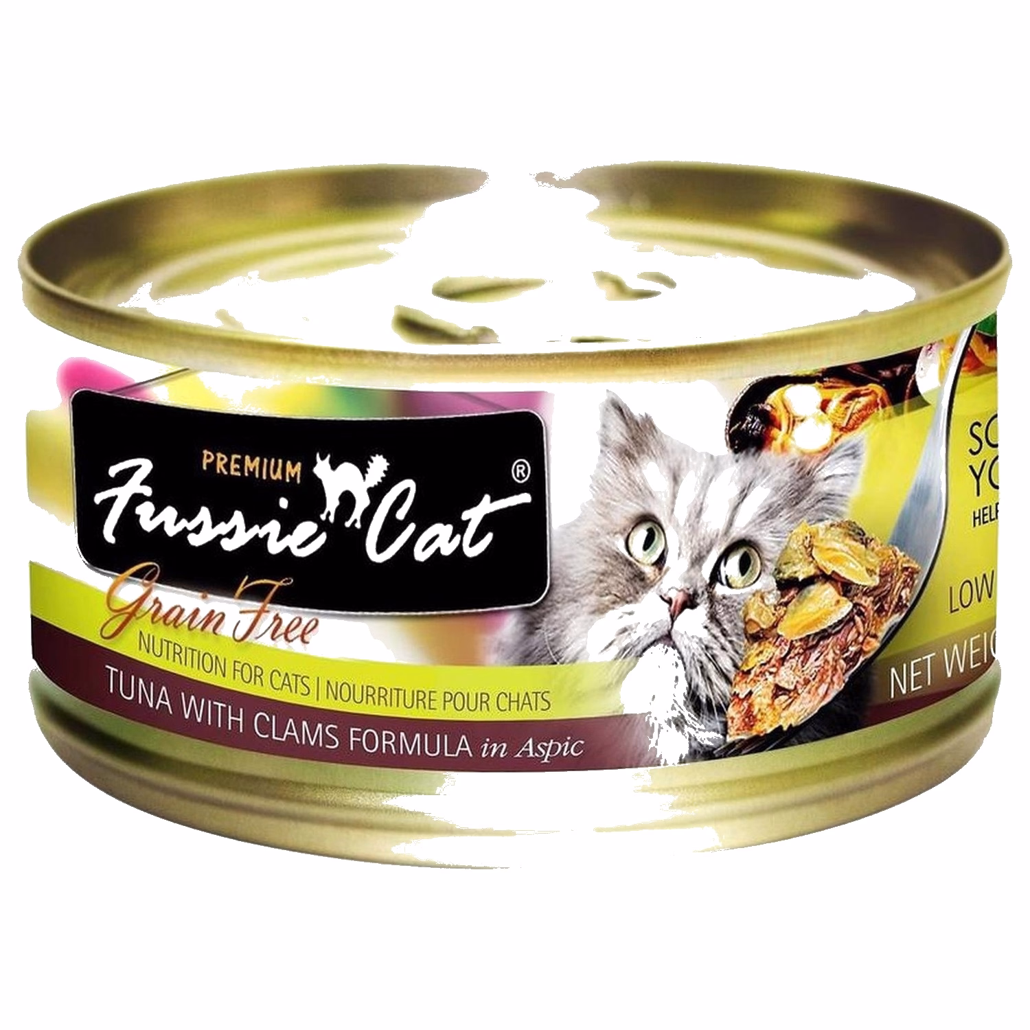 Fussie Cat 高竇貓濕糧 - 黑鑽 - 吞拿魚蜆肉 80g