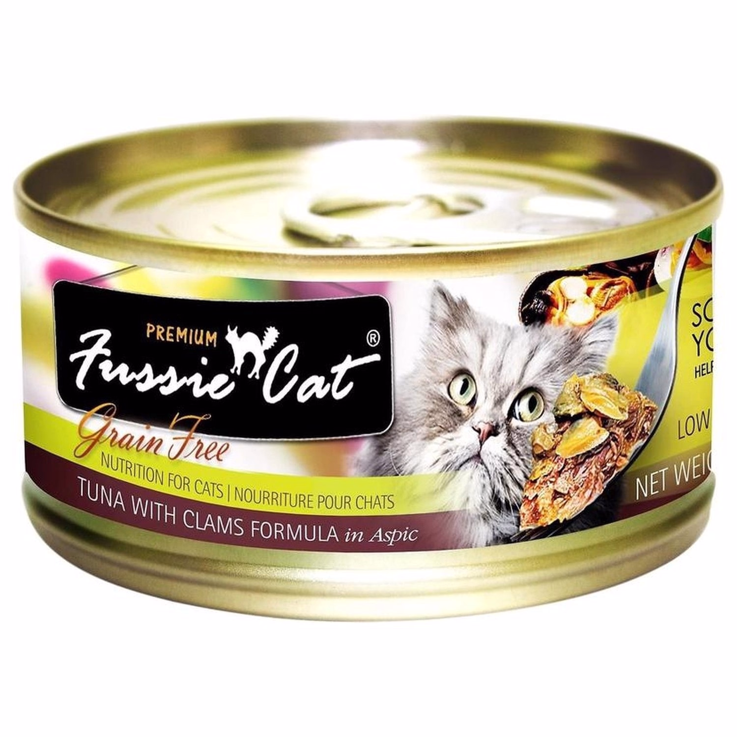 Fussie Cat 高竇貓濕糧 - 黑鑽 - 吞拿魚蜆肉 80g