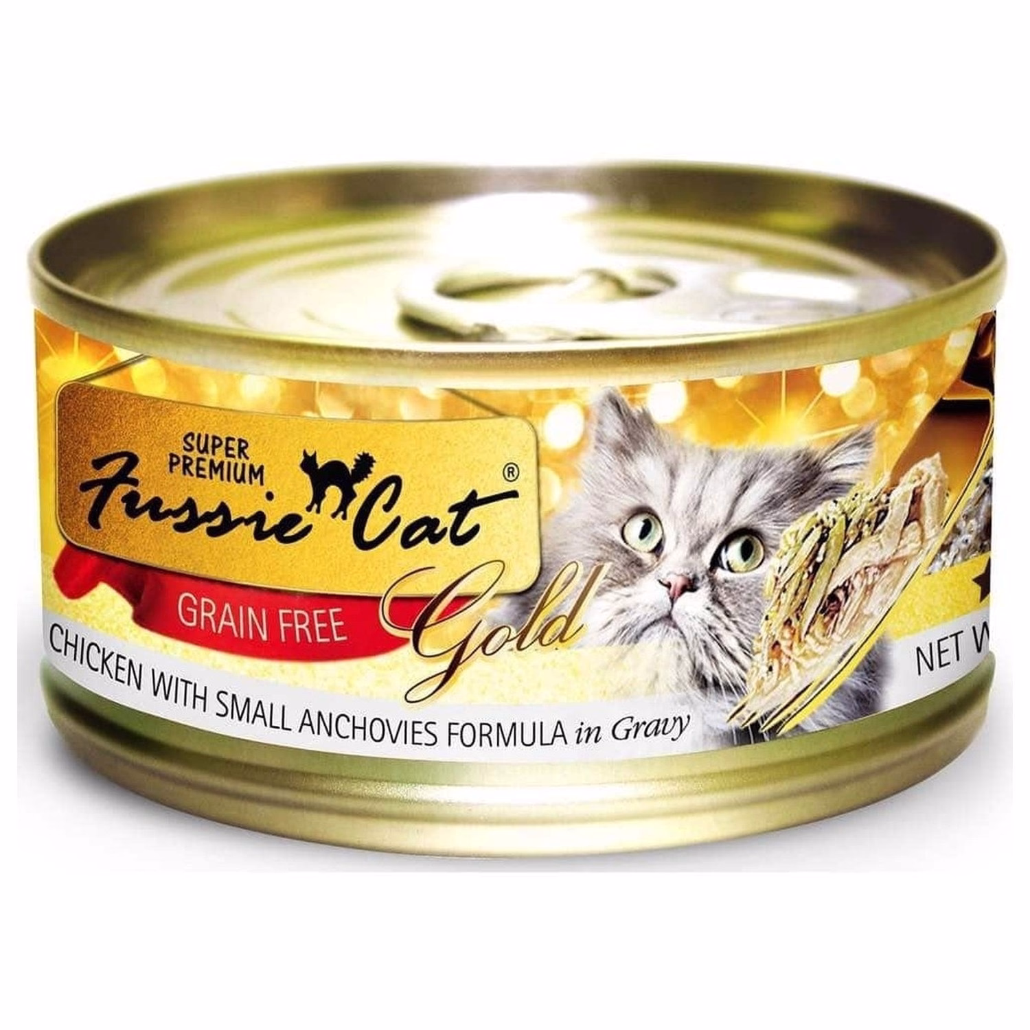 Fussie Cat 高竇貓濕糧 - 金鑽 - 雞肉小銀魚 80g