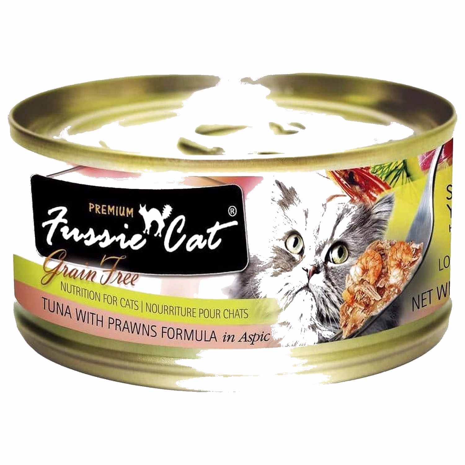 Fussie Cat 高竇貓濕糧 - 黑鑽 - 吞拿魚虎蝦 80g