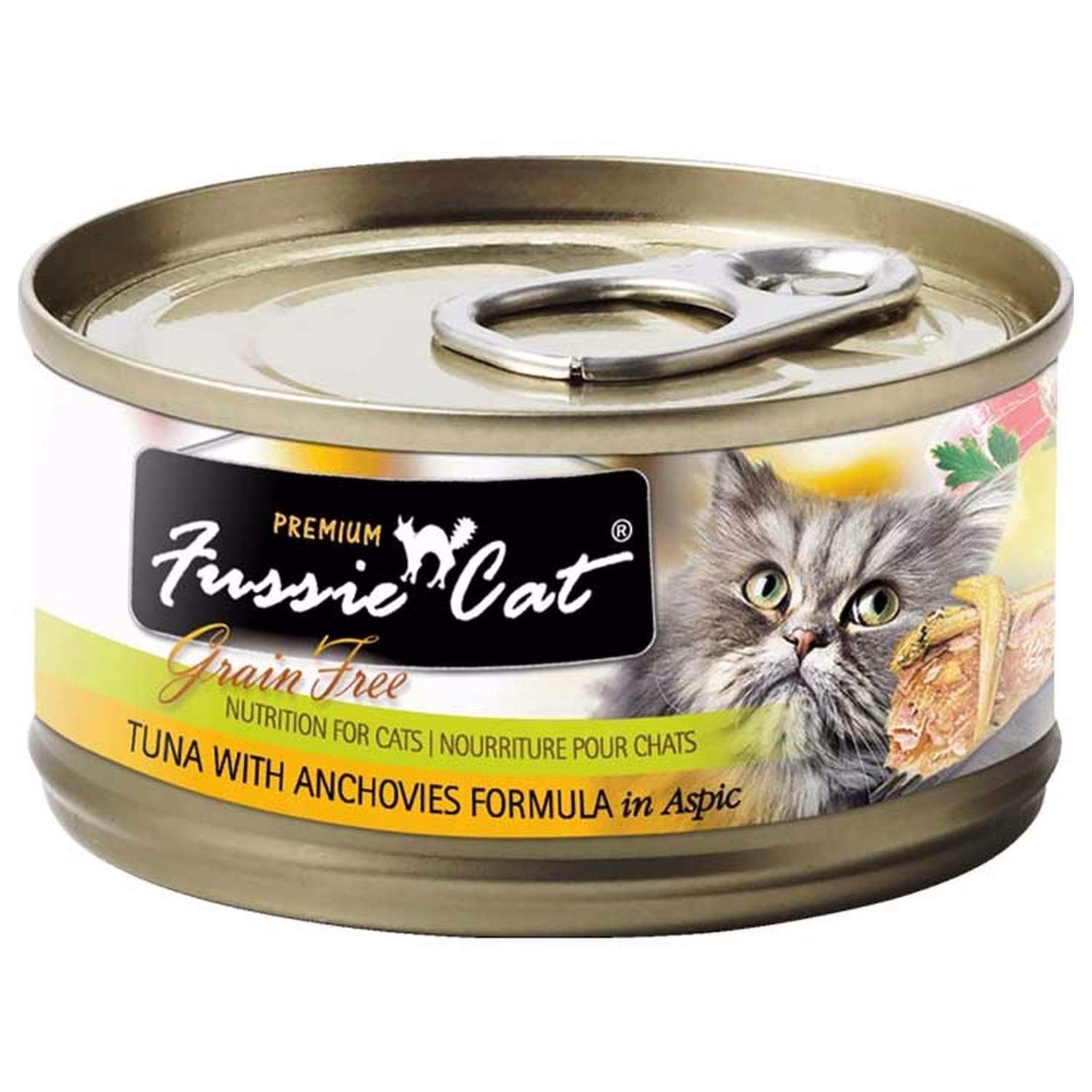 Fussie Cat Can - Black Label Premium Tuna with Anchovy 80g