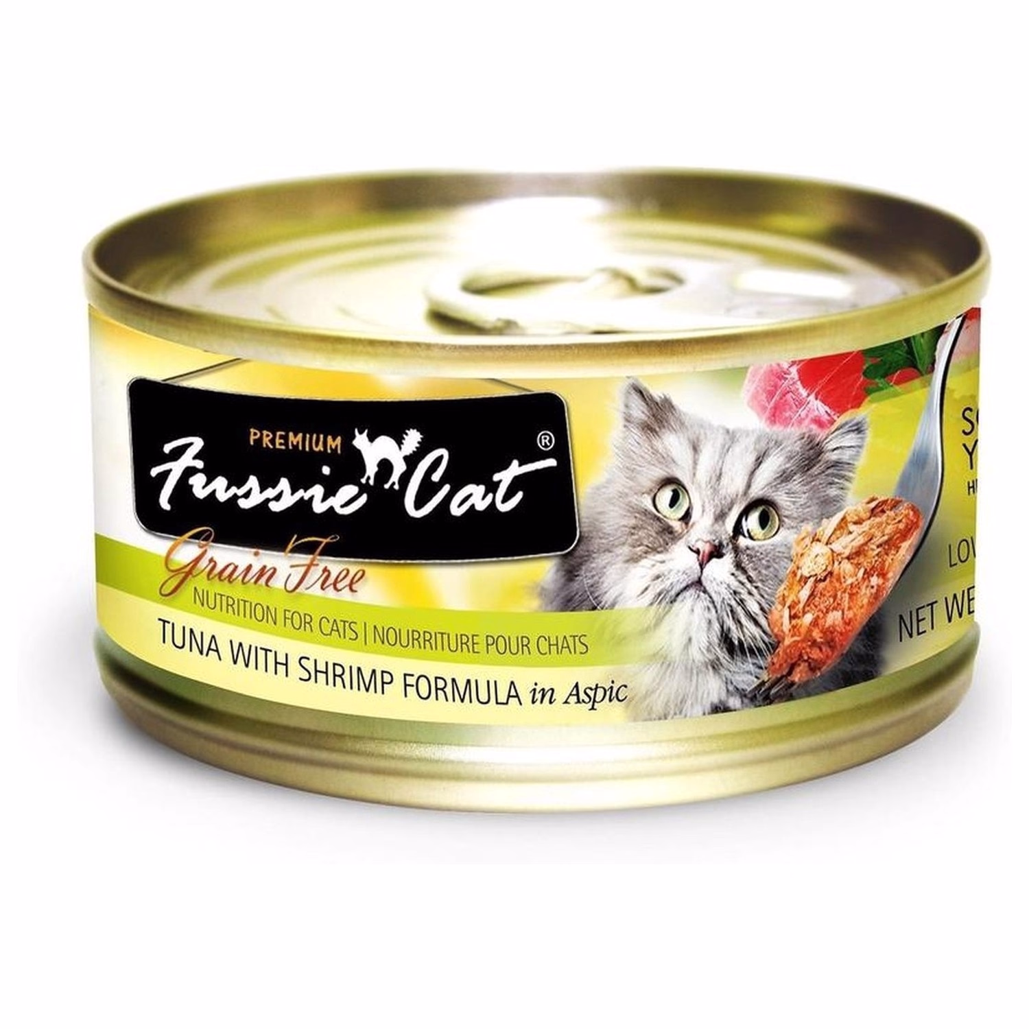 Fussie Cat 高竇貓濕糧 - 黑鑽 - 吞拿魚蝦 80g
