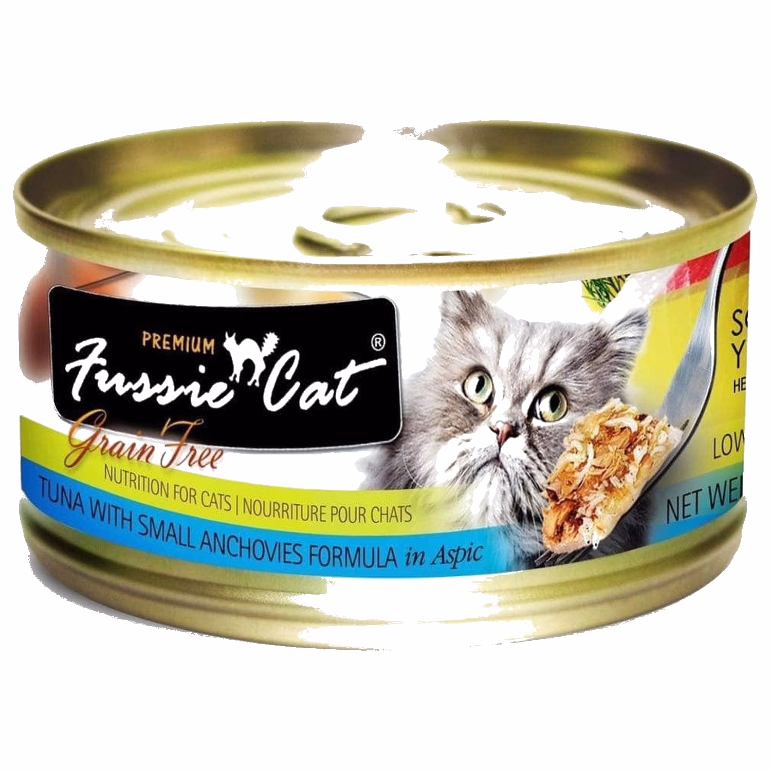 Fussie Cat Can - Black Label Premium Tuna with Small Anchovies 80g