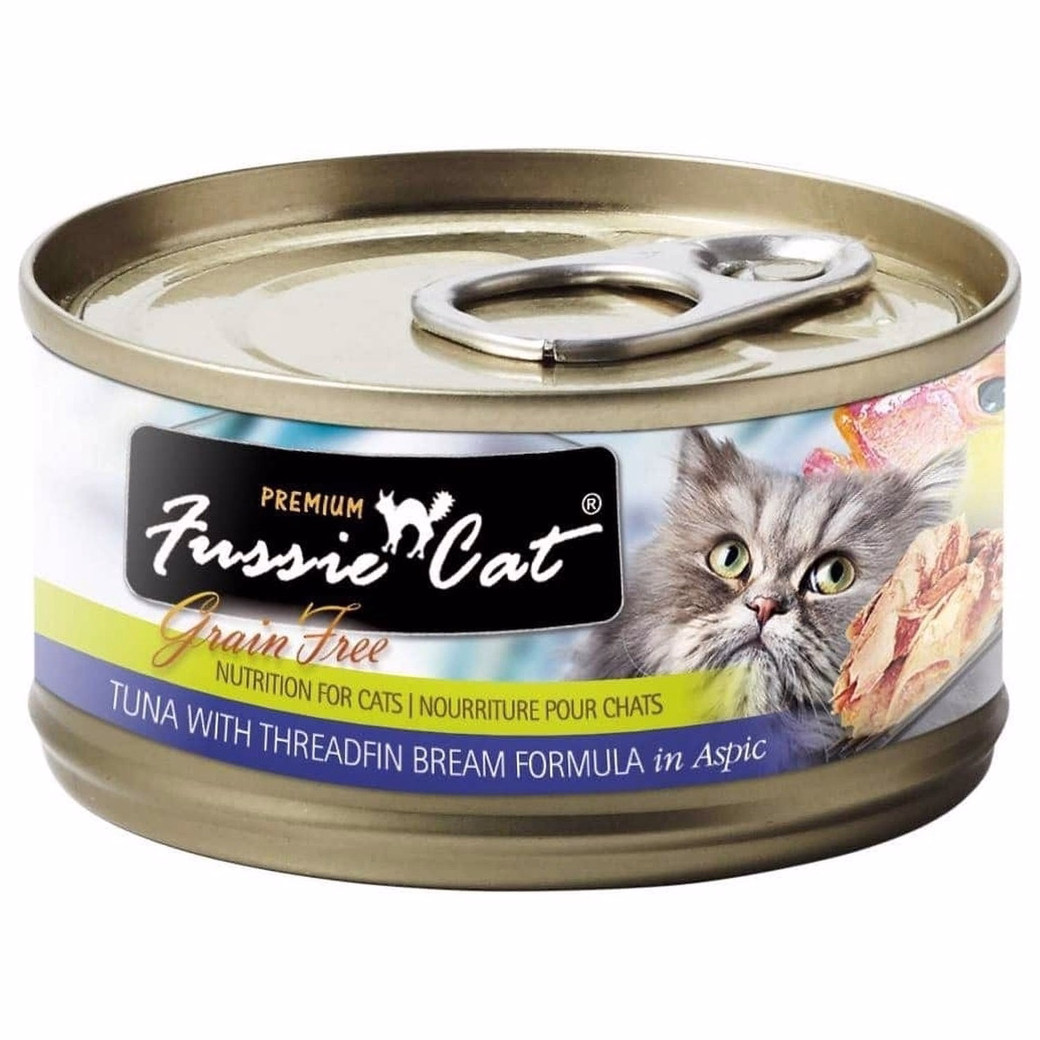 Fussie Cat Can - Black Label Premium Tuna with Threadfin Bream 80g