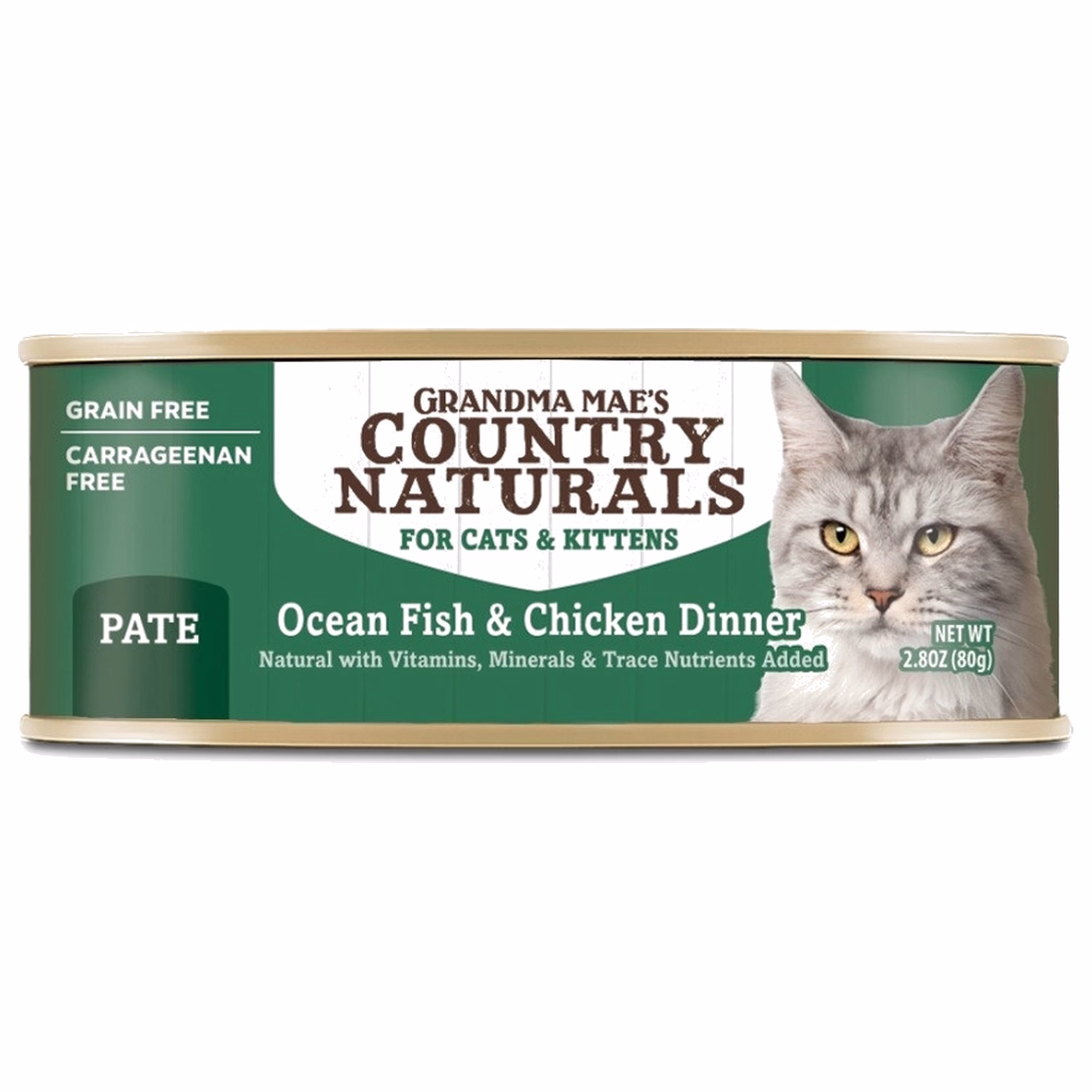 Country Naturals 貓主食罐頭 - 無穀物肉泥系列 - 深海魚&雞肉 2.8oz
