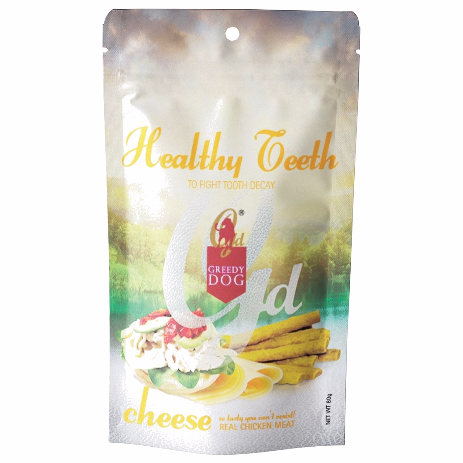 Greedy Dog Treat - Healthy Teeth Chicken Stick with Cheese 80g
