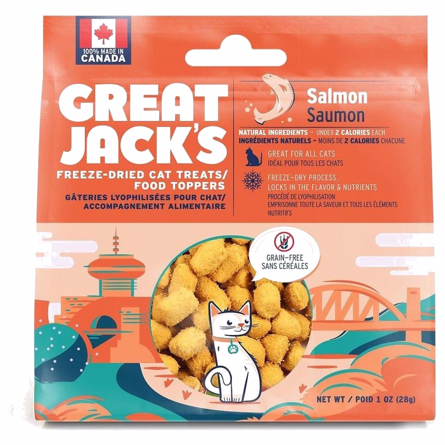 Great Jacks貓小食 - 100%凍乾脫水三文魚