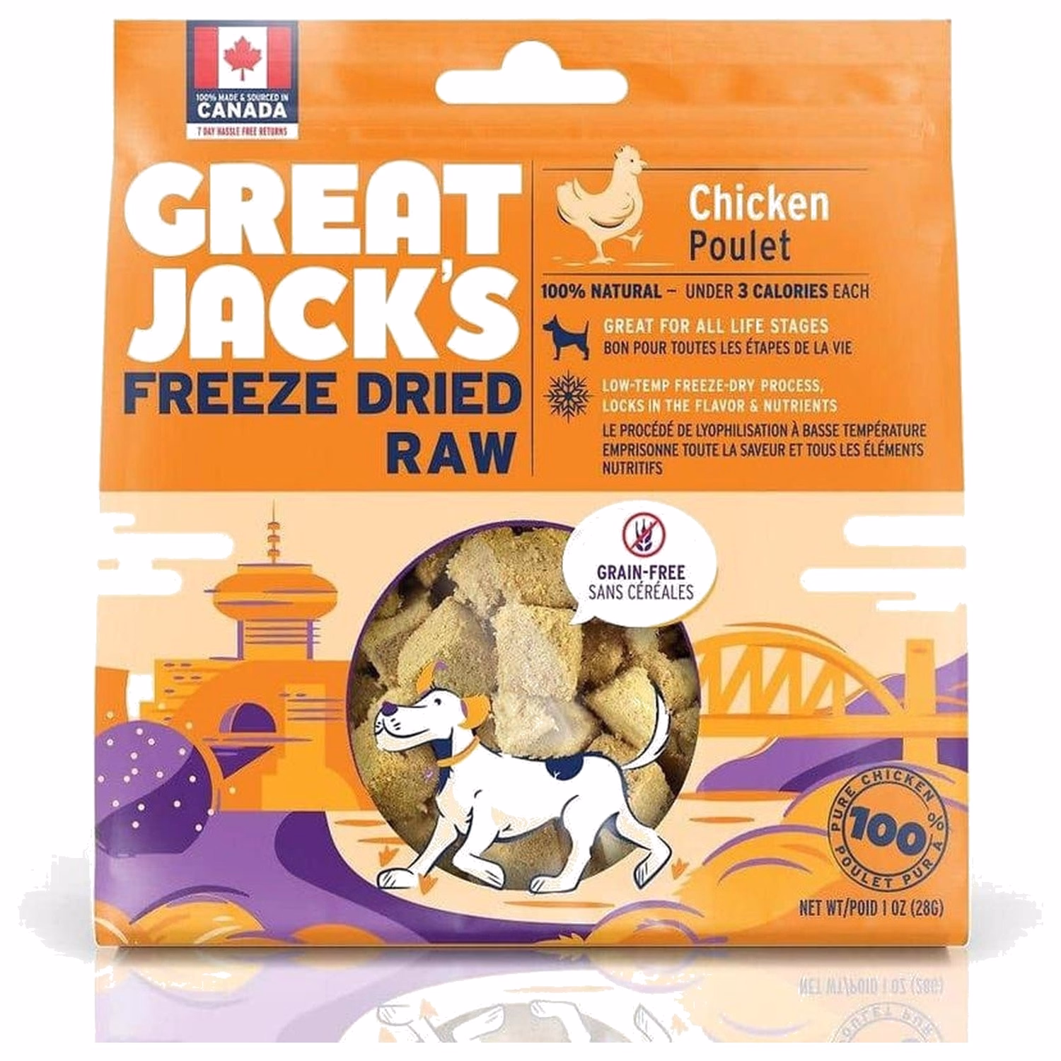 Great Jacks Dog Treat - Freeze Dried Chicken 1oz