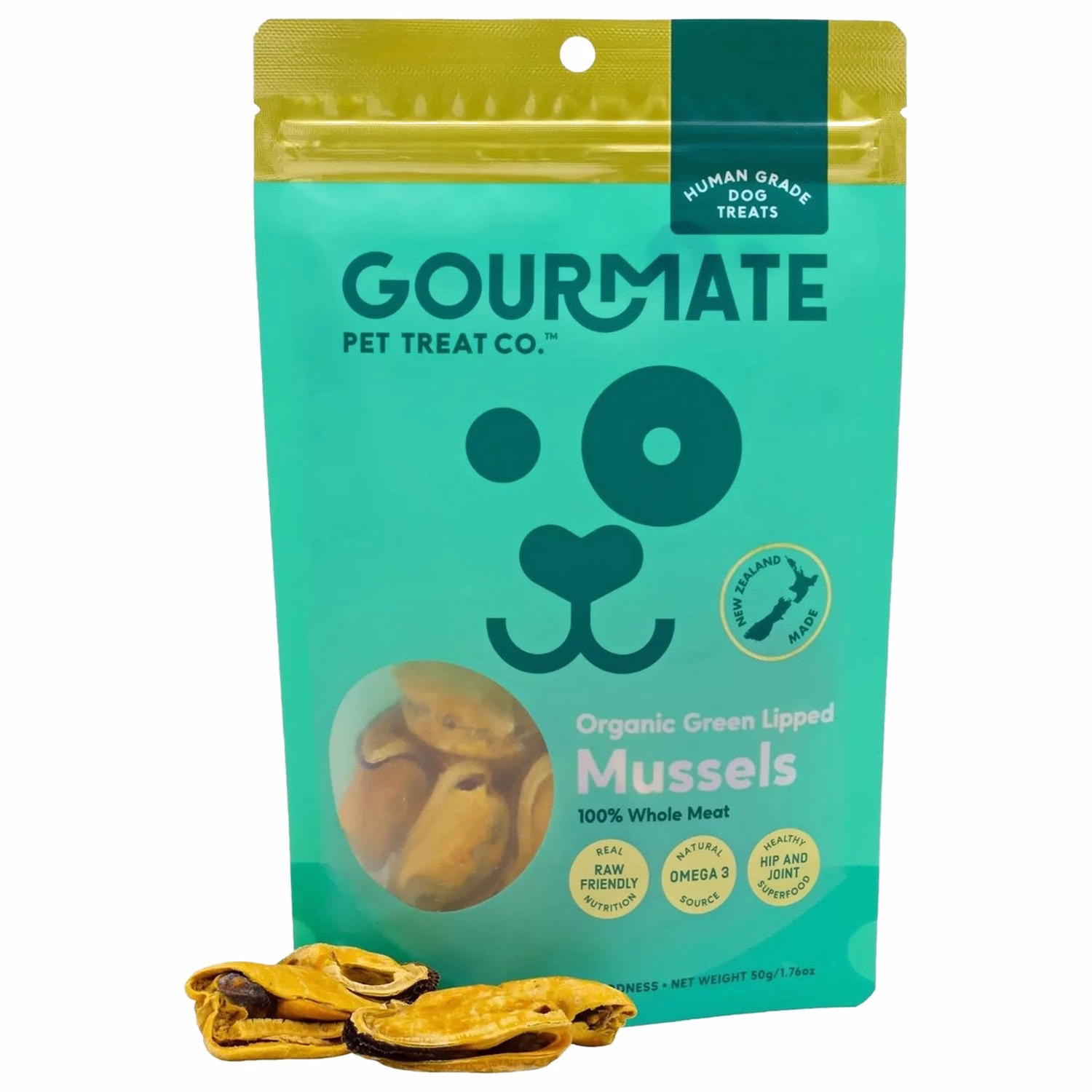 Gourmate Dog Treats - Freeze Dried Mussels 50g
