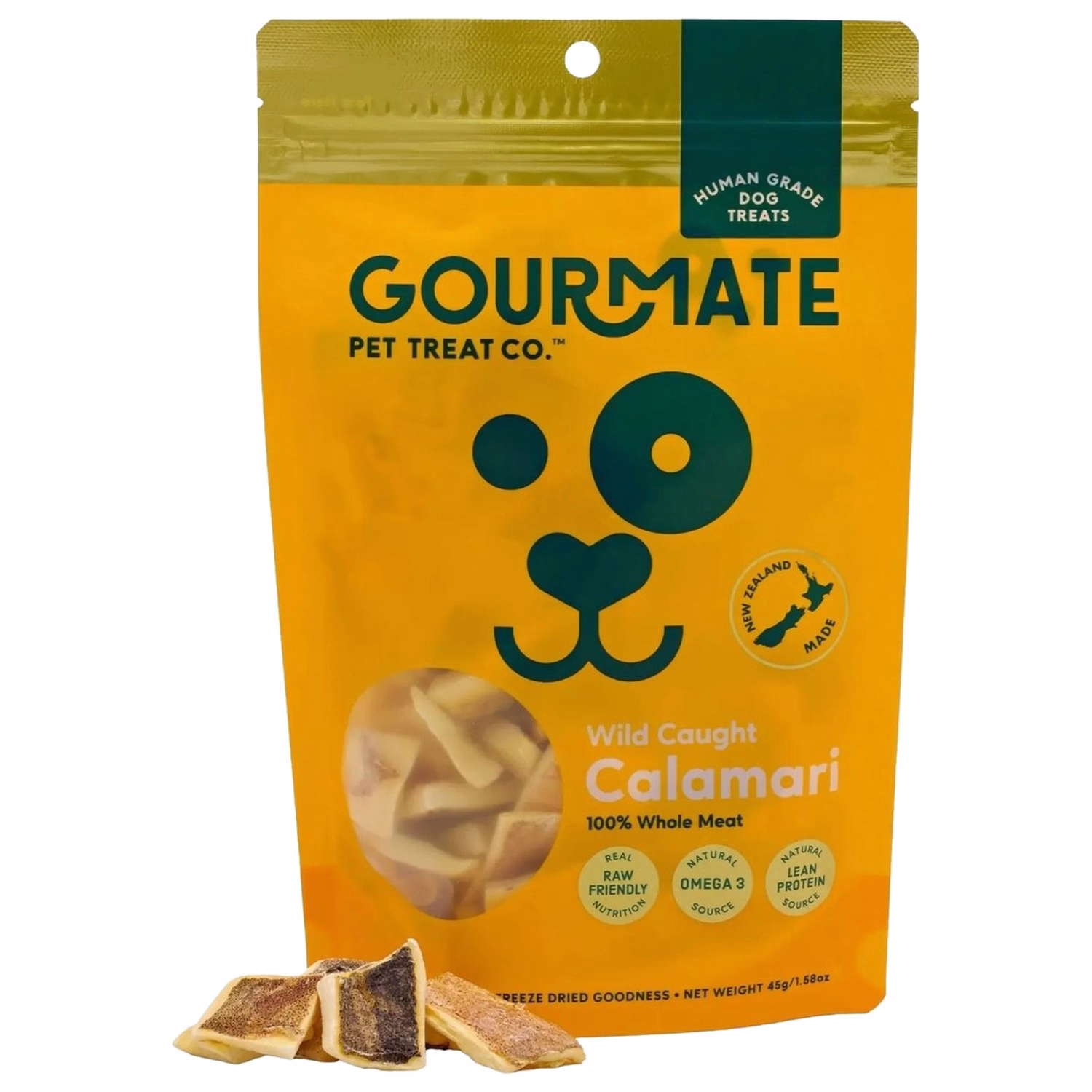 Gourmate Dog Treats - Freeze Dried Calamari 45g