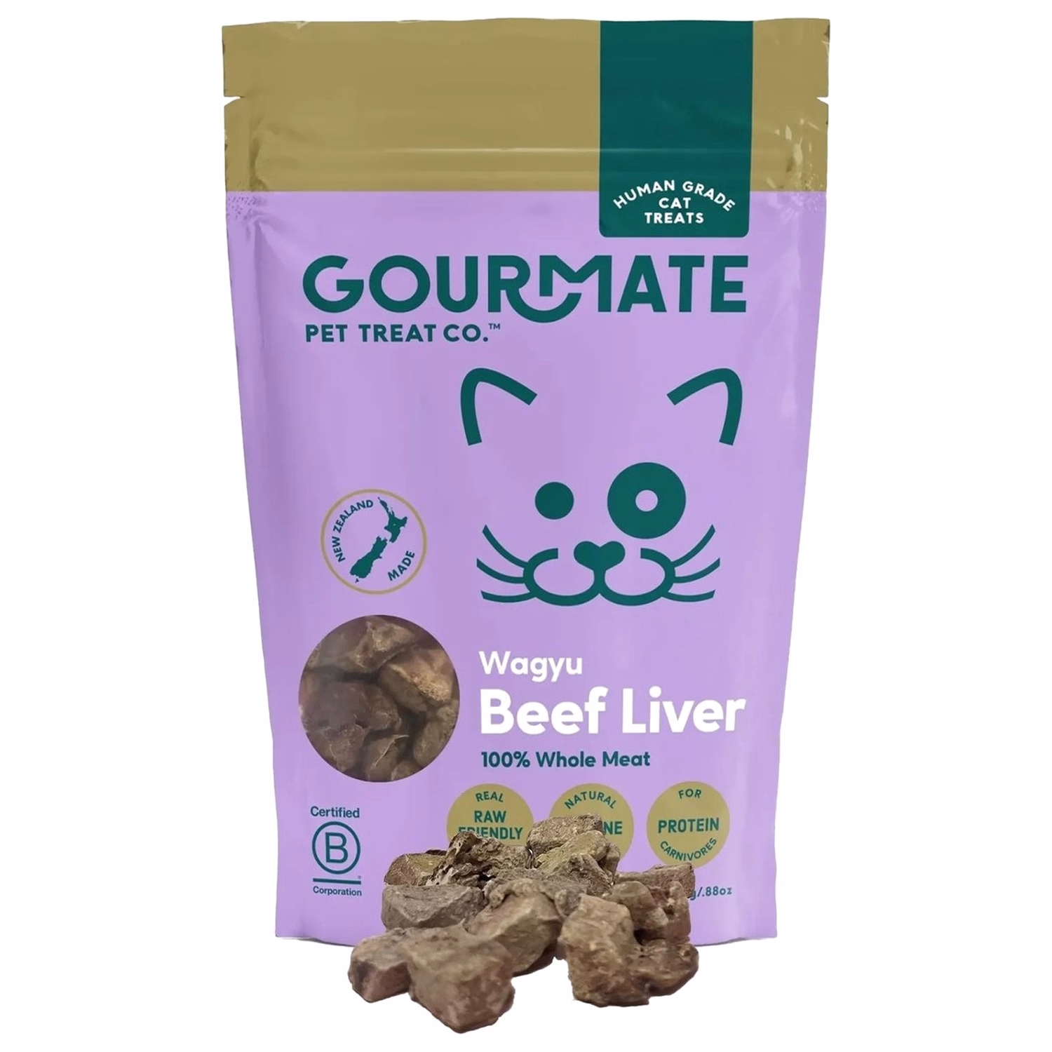 Gourmate Cat Treats - Freeze Dried Wagyu Beef Liver 25g